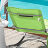 Sobuy Garden Deckchair люлеещ се фотьойл с глава за глава и зелен пескина OGS28-gr