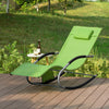 Sobuy Garden Deckchair люлеещ се фотьойл с глава за глава и зелен пескина OGS28-gr