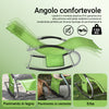 Sobuy Garden Deckchair люлеещ се фотьойл с глава за глава и зелен пескина OGS28-gr