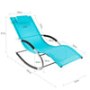 Sobuy Garden Deckchair люлее се фотьойл с облегалка и син Tascine OGS28-HB