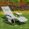 Sobuy Garden Deckchair люлеещ се фотьойл с облегалка и OGS28-HG сив джоб