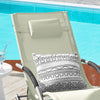 Sobuy Garden Deckchair люлее се фотьойл с облегалка и бежово agns28-mi