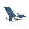 Sobuy Garden Deckchair люлее се фотьойл с глава за глава и OGS28-NB Tascine