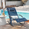 Sobuy Garden Deckchair люлее се фотьойл с глава за глава и OGS28-NB Tascine