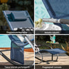 Sobuy Garden Deckchair люлее се фотьойл с глава за глава и OGS28-NB Tascine