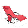Sobuy Garden Deckchair люлеещ се фотьойл с облегалка и червен Tascine OGS28-R