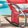 Sobuy Garden Deckchair люлеещ се фотьойл с облегалка и червен Tascine OGS28-R
