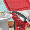 Sobuy Garden Deckchair люлеещ се фотьойл с облегалка и червен Tascine OGS28-R