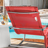 Sobuy Garden Deckchair люлеещ се фотьойл с облегалка и червен Tascine OGS28-R
