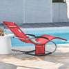 Sobuy Garden Deckchair люлеещ се фотьойл с облегалка и червен Tascine OGS28-R