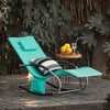 Sobuy Garden Deckchair люлее се фотьойл с подглавие и OGS28-TB Tascine