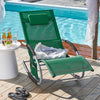 Sobuy Garden Deckchair люлее се фотьойл с подглавие и OGS28-WD Tascine