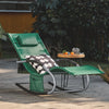 Sobuy Garden Deckchair люлее се фотьойл с подглавие и OGS28-WD Tascine