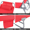 Sobuy 2 x сгъваемо легло сгъваемо палуба Red OGS35-RX2