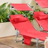 Sobuy 2 x Сгъваема възглавница възглавница и регулируем покрив 4 ъгли за повторно сгъстяване с червен организатор, OGS48-RX2