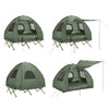 Собуй къмпинг завеса за 2 души двуетажно легло палатка 4 в 1 с транспортна чанта Коулар сгъване зелен къмпинг Практически 193 x 145 x 185 cm OGS61-l-l-gr
