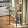 SoBuy OGT03-XL Tavolo Bar Alto 100cm - Set con Sgabelli o Sedie per Tavolo Classico, Penisola Industriale in MDF/Metallo per Cucina e Balcone