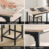 SoBuy OGT10-N Set Tavolo da Bar Alto con 2 Sgabelli - Tavolo Salvaspazio per Cucina Piccola e Balcone, Stile Industriale Moderno - Tavolino Alto da Esterno per Giardino o Terrazzo