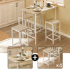 SoBuy OGT11-WN Set Tavolo da Bar Alto con 4 Sgabelli Tavolo Salvaspazio per Cucina Piccola e Balcone, Stile Industriale Moderno Tavolino Alto da Esterno per Giardino o Terrazzo