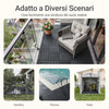 Pre-sale Sobuy SDA15-HG, Piastrelle da Giardino 35 Pezzi Pavimento per Esterno Ad Incastro Mattonelle per Esterno Antiscivolo per Balcone e Giardino Grigio 30.5x30.5x2 cm