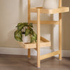 SoBuy Scaffale a 3 Livelli per Piante in Legno Scaffale da giardino Decorazione per balcone 31x27x78 cm Naturale STR12-N