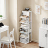 SoBuy STR14-W Mobile Scaffale Libreria Stretta, 5 Livelli, Bianco - immagine 10/12