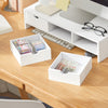 Поддръжка за монитор на Sobuy Desk с 3 организаторни чекмеджета Поддръжка за бамбуков монитор51*P25*A11.5 cm White BBF03-W