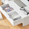 Поддръжка за монитор на Sobuy Desk с 3 организаторни чекмеджета Поддръжка за бамбуков монитор51*P25*A11.5 cm White BBF03-W
