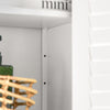 SoBuy BZR13-W Armadio da Bagno – Mobile da Bagno Salvaspazio con Ripiani e Porte, Credenza in Legno Stretto per Corridoio e Soggiorno, Bianco, 60 x 90 x 26 cm