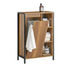 SoBuy BZR65-PF Mobiletto Bagno con Cesto Portabiancheria Estraibile - Armadietto con Ripiani Aperti, Multiuso Salvaspazio 60x30x90cm