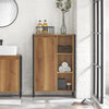 SoBuy BZR65-PF Mobiletto Bagno con Cesto Portabiancheria Estraibile - Armadietto con Ripiani Aperti, Multiuso Salvaspazio 60x30x90cm