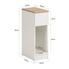 SoBuy FBT111-WN Comodino Moderno o Tavolino da Notte con Cassetto Bianco 20x35x60 cm