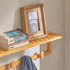 SoBuy FHK06-N Appendiabiti per Ingresso in Bambù - Attaccapanni da Parete Moderno 90cm, Mobili da Ingresso Naturali 90x13x17 cm