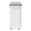 SoBuy Credenza con ruote e piano in acciaio 116x46x95cm FKW94-W
