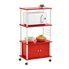 Sobuy Kitchen Kitchen Kitchen Cart Door Red Microwave FRG12-R