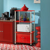 Sobuy Kitchen Kitchen Kitchen Cart Door Red Microwave FRG12-R