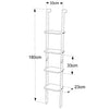 Sobuy Bookcase Shelf на стълбищна шкафче в мащаб Black FRG15-SHH