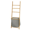 SoBuy Scaffale con portabiancheria in bambù 44x27x138cm FRG263-N
