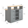 SoBuy Credenza con ruote 110x68x97cm FSB36-HG