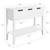 Sobuy Console Master Mail Cabinet с чекмеджета за бели спестявания 93x33x79cm, FSB51-W