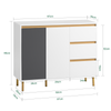 SoBuy Credenza 97x34x80cm FSB69-W