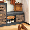 SoBuy Panca scarpiera con ante scorrevoli 80x35x48cm FSR120-HG