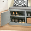 SoBuy FSR131-HG Panca Scarpiera Ingresso con Seduta - Scarpiera Salvaspazio con Contenitore Interno e Ripiani Regolabili - Mobile Ingresso Panca Contenitore per Scarpe e Oggetti Fino 150kg 98x37x49cm