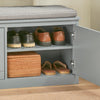 SoBuy FSR131-HG Panca Scarpiera Ingresso con Seduta - Scarpiera Salvaspazio con Contenitore Interno e Ripiani Regolabili - Mobile Ingresso Panca Contenitore per Scarpe e Oggetti Fino 150kg 98x37x49cm