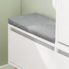 SoBuy FSR134-W Scarpiera con 1 panca portaoggetti rimovibile su piedini, armadio d'ingresso con 2 ante 2 cassetti e cuscino per seduta - (124-92) x 24 x 126 cm