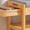 SoBuy FSR49-N Scarpiera Panca Ingresso Salvaspazio con Cuscino Imbottito, 2 Ripiani per Scarpe e Cassetto Removibile, Slim e Compatto per Ingresso, Soggiorno, Camera da Letto, 150kg di Portata