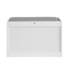SoBuy FSR65-K-DG Panca scarpiera Cassapanca da Interno Mobile Bagno con 2 cestini Bianco e Grigio L68*P32*A45cm