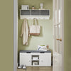 SoBuy FSR96-W Scarpiera da Ingresso Panca con 2 cuscini - Panca Contenitore Salvaspazio con Vano Portaoggetti - Bianco H34xL100xP48 cm - 136kg di Portata per Corridoio, Soggiorno, Camera da Letto