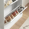 SoBuy FSR99-W Mobile Scarpiera per Ingresso Moderno, con 2 Ante e 2 Ripiani Regolabili, MDF, 78x76x18 cm, Bianco