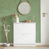 SoBuy FSR99-W Mobile Scarpiera per Ingresso Moderno, con 2 Ante e 2 Ripiani Regolabili, MDF, 78x76x18 cm, Bianco